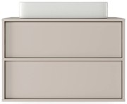 Závesná skrinka pod umývadlo Mossy s doskou 80 cm kašmírová