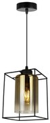 Závesné svietidlo Hella Cage, 1x zlaté sklenené tienidlo v kovovom ráme
