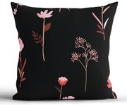 Bavlnená obliečka na vankúš Renforcé 40 × 40 cm - Vlčie maky čierne