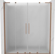 Mexen Velar L Duo, posuvné sprchové dvere do otvoru 170 cm, 8mm sklo námraza, medená matná, 871-170-003-32-65