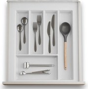 IN-DURO Príborník STRIPES 39 - 45 cm s hĺbkou 42 - 49 cm, biela