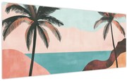 Obraz - Palmy pri mori (120x50 cm)