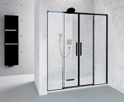 Polysan Polysan, ALTIS BLACK posuvné sprchové dvere 1670-1710mm, výška 2000mm, číre sklo, AL4412B