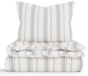 Bavlnené obliečky Natural - Prúžky modré