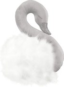 Dekoratívna labuť na stenu šedá
