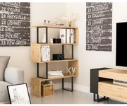 Knižnica ADRIANA 124x91,5 cm béžová/čierna