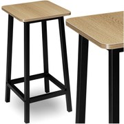 Barová židle KENT modern oak/černá