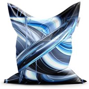 Sedací vak Classic modrá abstrakcia - detský, modrá