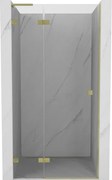 Mexen, Mexen Lunar L Otočné ľavé sprchové dvere 115 cm, transparentné, brúsené zlaté - 834L-115-000-55-00-L