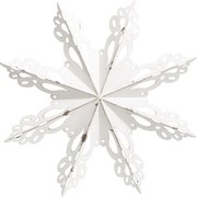 Biela antik kovová nástenná dekorácia snehová vločka Snowflake - 43*6 cm