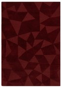 Vínovočervený ručne tkaný vlnený koberec 200x290 cm Shard Red – Flair Rugs