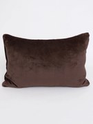 Obliečka na vankúš mikroplyš 40 × 60 cm - Laura tmavo hnedá