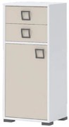 Komoda 1D2S Kiki OR12-BE/KI-01 white/sand