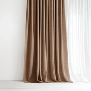 Goldea dekoračný záves peru - hnedý 140x135 cm