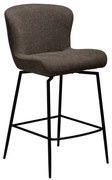 Hnedá čalúnená barová stolička (výška sedadla 67,5 cm) Glam – DAN-FORM Denmark
