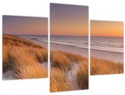 Obraz - Pláž pri západe slnka (90x60 cm)