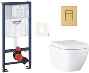 Závesný wc set do ľahkých stien / predstenová montáž GROHE Euro Ceramic SIKOGRSEUSCGN0