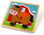 Bigjigs Toys Vkladacie puzzle Koník