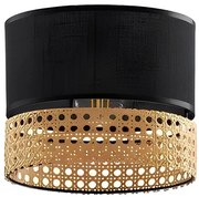 Náhradné tienidlo k lustru PAGLIA E27 16x20 cm čierna/ratan