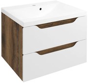 Sapho Sapho, WAVE umývadlová skrinka 60x65x47,8cm, biela/dub collingwood, WA060-3019