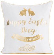 VEĽKONOČNÁ DEKORAČNÁ OBLIEČKA NA VANKÚŠ EASTER65 45X45 CM VZOROVANÁ