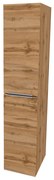 Mereo Mailo, kúpeľňová skrinka vysoká 170 cm, chróm madlo, Multidecor, Dub Wotan, MER-CN594LPDWOT