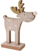 Vianočný LED Sob Oliver zlatá, 26 cm