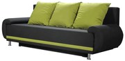Pohovka trojsedačka Almonis (čierna + zelená). Akcia -21%. Vlastná spoľahlivá doprava až k Vám domov. 616161