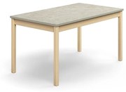 Stôl DECIBEL, 1400x800x720 mm, linoleum - šedá, breza