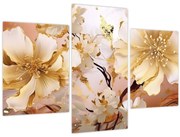 Obraz - Zlaté kvety (90x60 cm)