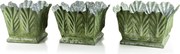 Sada 3 ks květináčů MARINA IV zelená