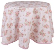 Bavlnený okrúhly obrus s kvetmi ruže Sweet Roses - Ø 170 cm