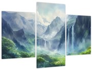 Obraz - Údolie vodopádov (90x60 cm)