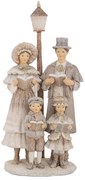 Béžová vianočná dekorácia zbor Christmas Choir - 15*11*30 cm