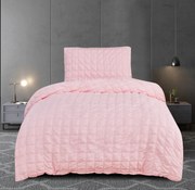 Krepové obliečky polycotton Neapol ružové 200x140cm+90x70cm TiaHome