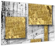 Obraz - Zlaté štvorce N⁰3 (90x60 cm)