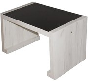 Konferenčný stolík Arsinoe dub kraft biely/čierne sklo