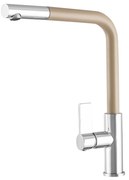 Gamma Side, stojanková drezová batéria s výsuvnou výlevkou, béžová-chrómová, GMA-BSE-B