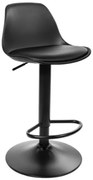 Barová stolička Seatle čierna s čiernym podstavcom