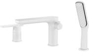 Kuchinox Dima, 3-otvorová vaňová batéria, biela matná-chrómová, LAV-BQD_613D