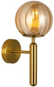 ITALUX WL-2324-1 BRO+AMB - Nástenné svietidlo RAVENA 1xE27/5W/230V zlatá