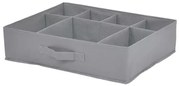 Organizér na spodnú bielizeň, 7 priehradiek, 44x34x11 cm, antracit