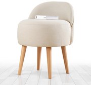 Designový taburet CORVILE krémový