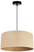 Závesné svietidlo Juta, 1x jutové tienidlo, (výber z 2 farieb konštrukcie), (fi 40cm, v 20cm)