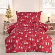 Obliečky bavlnené Vianočné Merry Christmas red 200x140cm+90x70cm TiaHome