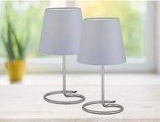 Stolná lampička - set 2 ks Twin, šedá%