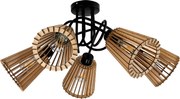 LED STROPNÉ SVIETIDLO LOFT 5XE27 DREVENÉ Kužeľ