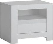 Nočný stolík Novi NVIK05 1S biela alpin/pvc biela supermat