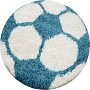 AKCIA: 120x120 (průměr) kruh cm Kusový koberec Fun 6001 Türkis, modrá, detská izba, Ayyildiz
