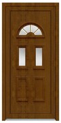 Solid Elements Vchodové dvere Maki, 90 L, 1000 × 2100 mm, plast, ľavé, dub zlatý